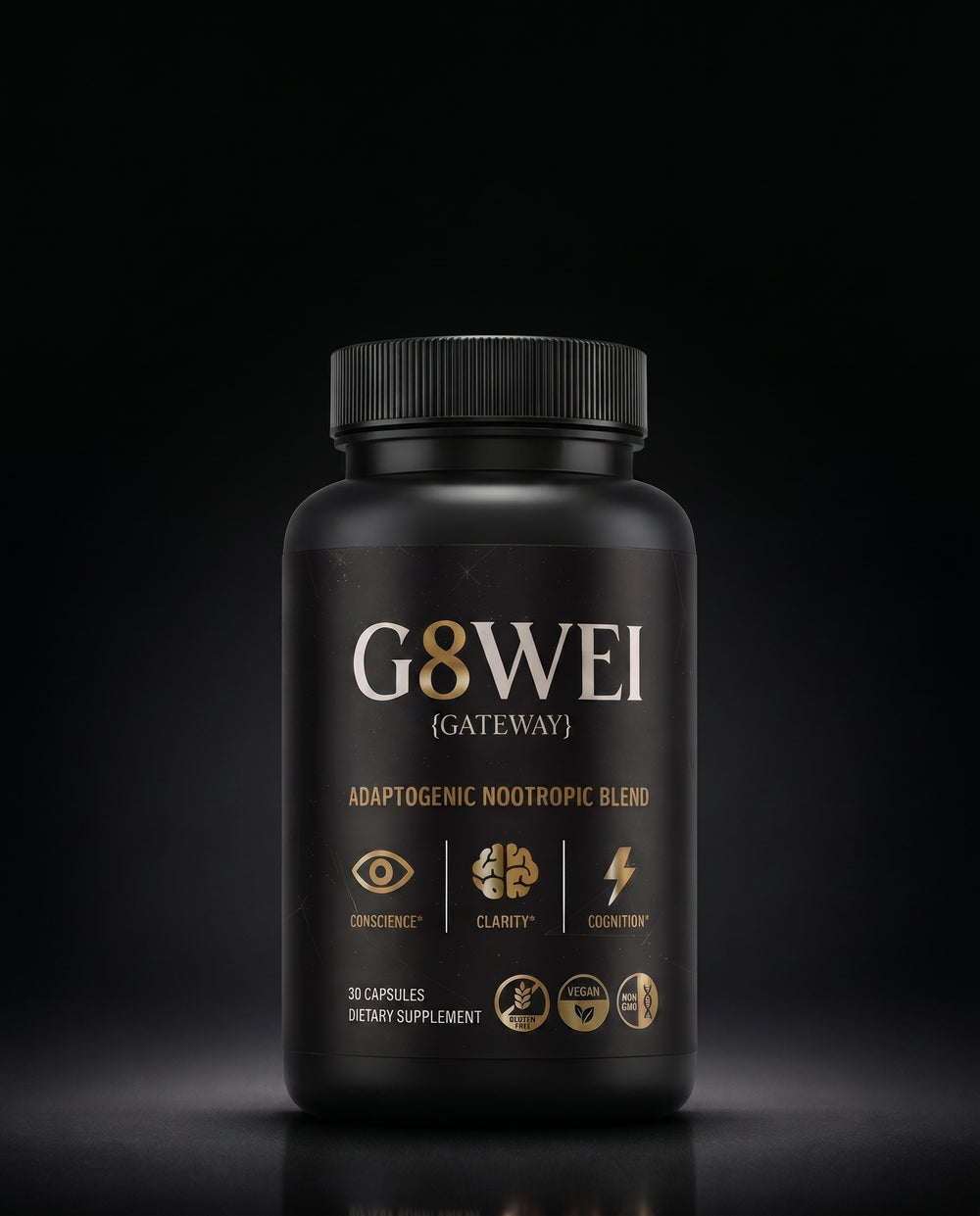 G8WEI Gateway — adaptogenic nootropic bottle, single product shot