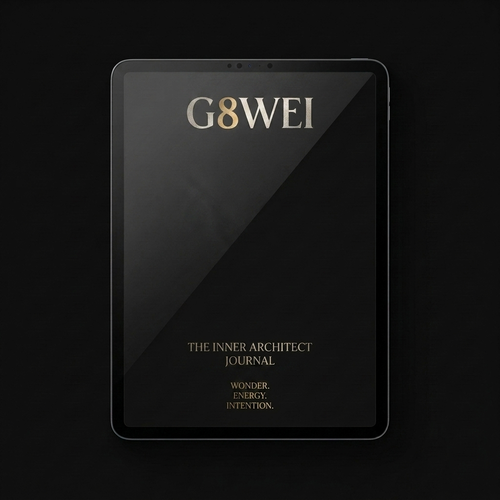 The Inner Architect Journal, digital edition, shown on an iPad against a dark background