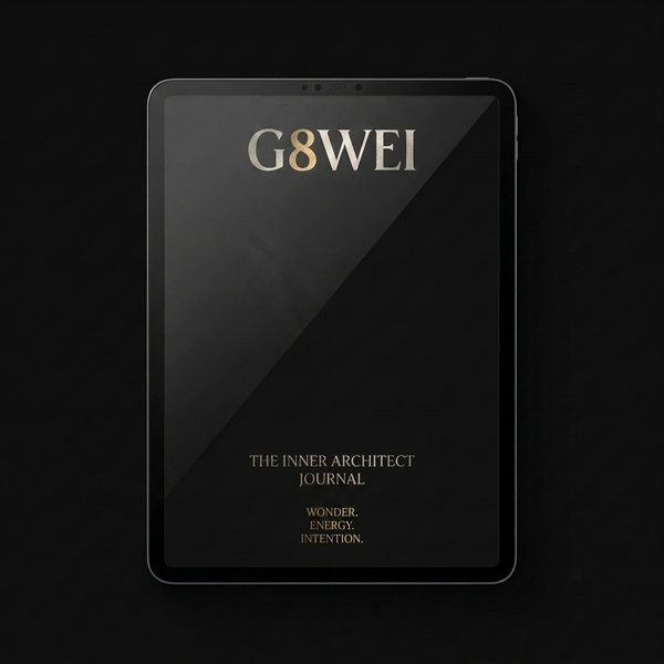 The Inner Architect Journal, digital edition, shown on an iPad against a dark background